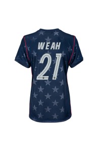 Yhdysvallat Timothy Weah #21 Jalkapallovaatteet Naisten Vieraspaita MM-kisat 2026 Lyhythihainen